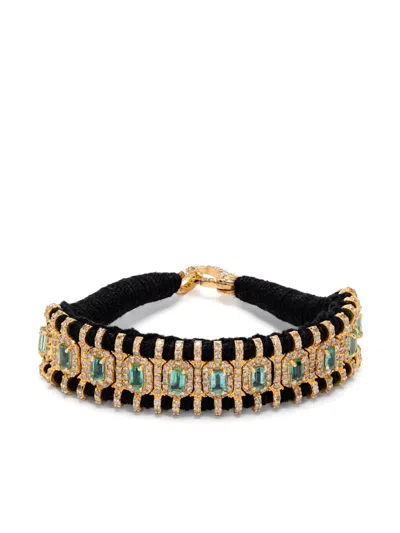 Jia Jia Yellow Gold Emerald And Diamond Bracelet
