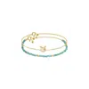 Jiaying Wang Wjy Studio London Men's Gold / Green Constellation Taurus Zodiac Bracelet – Natural Crystal Adjustable In Multi