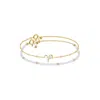 Jiaying Wang Wjy Studio London Men's Gold / White Constellation Aries Zodiac Bracelet – Natural Crystal Adjustable In Multi