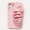 Jiaying Wang Wjy Studio London Silky Pink Phone Case With Hand Holder Iphone Gift In Pink