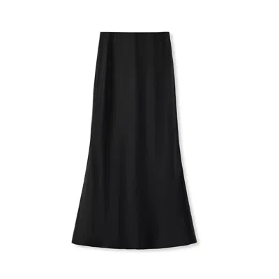Jiaying Wang Wjy Studio London Women's A-line Black Midi Skirt Goes With Everything