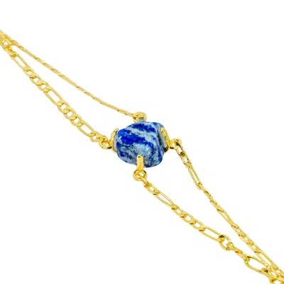 Jiaying Wang Wjy Studio London Women's Blue Elemental Birth Natural Sapphire Adjustable Bracelet
