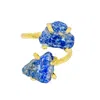 Jiaying Wang Wjy Studio London Women's Blue / Gold Elemental Birth Natural Sapphire Adjustable Ring In Multi