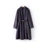 Jiaying Wang Wjy Studio London Women's Galaxy Super Soft Coat Jacket  Eco-friendly Fur With Belt Purple In Purple
