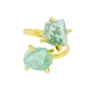 Jiaying Wang Wjy Studio London Women's Green / Gold Elemental Birth Natural Jade Adjustable Ring In Multi