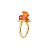 Jiaying Wang Wjy Studio London Women's Handmade Engraved Rabbit Red Agate Ring In Red