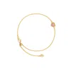 Jiaying Wang Wjy Studio London Women's Pink / Purple Birthstone Pink Opal Love Heart Adjustable Bracelet Anklet