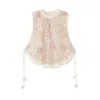 Jiaying Wang Wjy Studio London Women's Pink / Purple Pastel Floral Embroidered Detail Top