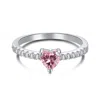 Jiaying Wang Wjy Studio London Women's Pink / Purple / Silver Brilliant Heart Diamond Ring F