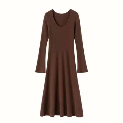 Jiaying Wang Wjy Studio London Women's Purple / Red Cashmere Slim-fit Versatile Mid-length Skirt & Stretch Sweater Dress Lavender D In Multi