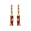 Jiaying Wang Wjy Studio London Women's Red / Gold / White Bamboo Opal Red Earring