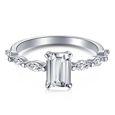 Jiaying Wang Wjy Studio London Women's Silver Brilliant Pink Diamond Snow Ring