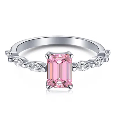 Jiaying Wang Wjy Studio London Women's Silver / Pink / Purple Pink Brilliant Pink Diamond Snow Ring