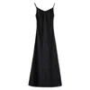 Jiaying Wang Wjy Studio London Women's Slim-fit Silk Long Black Dress In Black