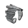 Jiaying Wang Wjy Studio London Women's The Tree Memory Black Gold-plated Sliver Ring In Gold
