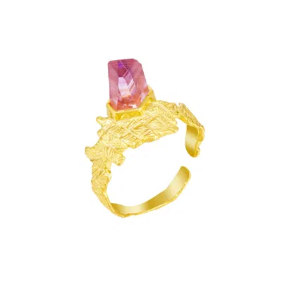 Jiaying Wang Wjy Studio London Women's The Tree Memory Natural Amethyst Gold-plated Ring