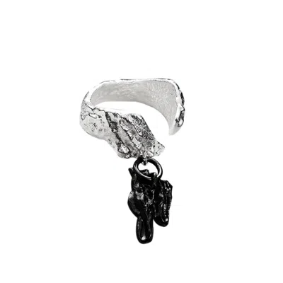 Jiaying Wang Wjy Studio London Women's Tree Memory Black Gold Ring