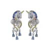 Jiaying Wang Wjy Studio London Women's White / Yellow / Orange Unicorn Jadeite Colored Diamond Earrings