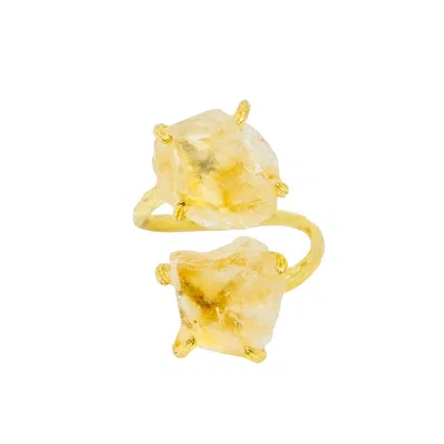 Jiaying Wang Wjy Studio London Women's Yellow / Gold Elemental Birth Natural Citrine Adjustable Ring