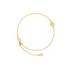 Jiaying Wang Wjy Studio London Women's Yellow / Orange Birthstones Citrine Heart Gold Plated Adjustable Bracelet / Anklet