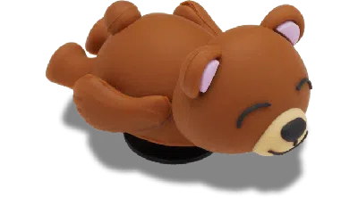 Jibbitz 3d Bear On Tummy In Brown