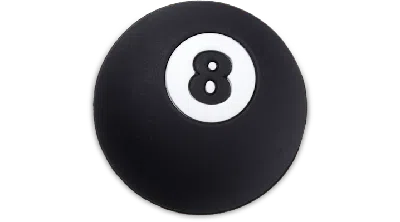 Jibbitz 3d Eight Ball In Black