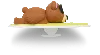 Jibbitz 3d Surfing Bear In Multi