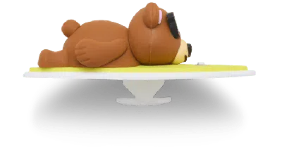 Jibbitz 3d Surfing Bear In Multi