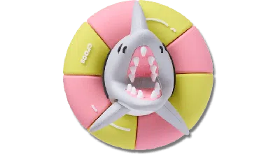 Jibbitz 3d Swimming Shark In Pink