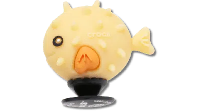 Jibbitz 3d Uv Changing Puffer Fish In Yellow