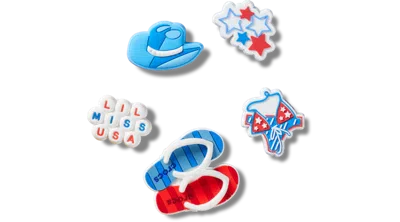 Jibbitz 4th Of July Usa 5 Pack
