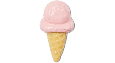 Jibbitz Acrylic Ice Cream Cone In Pink