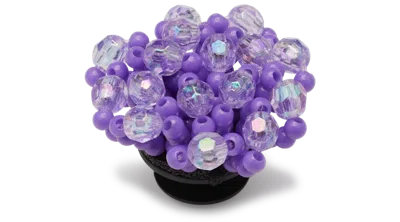 Jibbitz Beaded Floral Bouquet In Purple