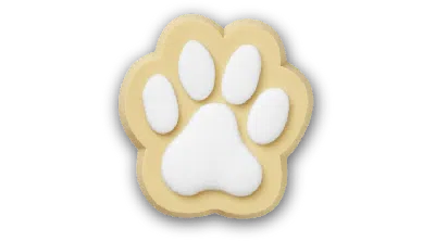 Jibbitz Beige Dog Paw In Orange