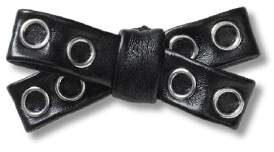 Jibbitz Black Grommet Studded Bow