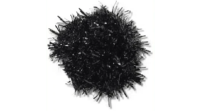 Jibbitz Black Tinsel Pom