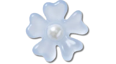 Jibbitz Blue Frost Matte Pearl Flower