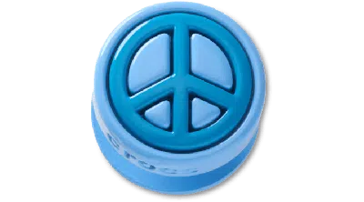 Jibbitz Blue Peace Sign Icon