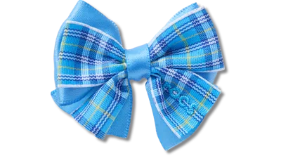 Jibbitz Blue Plaid Bow