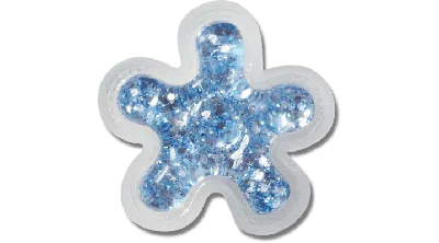 Jibbitz Blue Squish Filled Flower