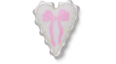 Jibbitz Bow And Heart Enamel Icon In Metallic