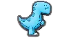 Jibbitz Boys Rule Blue Dino