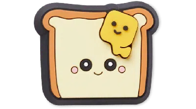 Jibbitz Buttered Toast In White