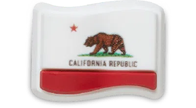 Jibbitz California State Flag In White