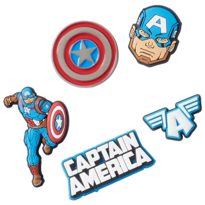 Jibbitz Captain America 5 Pack In Multi