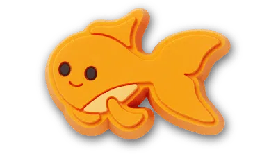Jibbitz Cartoon Gold Fishie In Orange