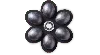 Jibbitz Charcoal Flower Gem