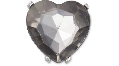 Jibbitz Charcoal Heart Gem