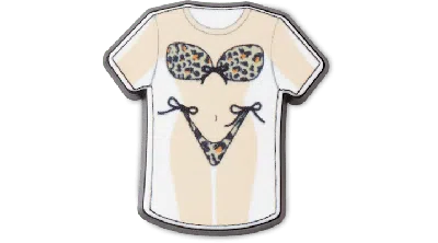 Jibbitz Cheetah Bikini T Shirt In Multi