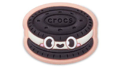 Jibbitz Chocolate Cookie With Smile In Gray